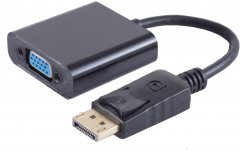 DisplayPort 1.2 Adapter VGA Buchse 1920x1200 60Hz ABS Arretierung schwarz 0,15m - Adapter 8-Pin auf