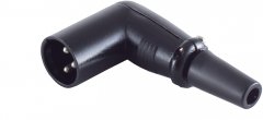 XLR Stecker 3-polig Winkel l�tbar schwarz Cannon Mikrofon - XLR Stecker 3-polig Winkel, l�tbar