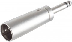 XLR Adapter XLR-Stecker auf Klinkenstecker 6,3 mm Mono l�tbar schwarz Cannon Mikrofon - XLR auf