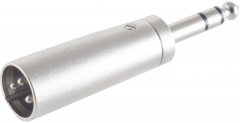 XLR Adapter XLR-Stecker auf Klinkenstecker 6,3 mm Stereo l�tbar schwarz Cannon Mikrofon - XLR auf