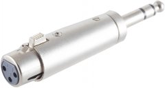 XLR Adapter XLR-Kupplung auf Klinkenstecker 6,3 mm Stereo l�tbar schwarz Cannon Mikrofon - XLR auf