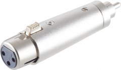 XLR Adapter XLR-Kupplung auf Cinchstecker l�tbar schwarz Cannon Mikrofon - XLR auf Cinch-Stecker
