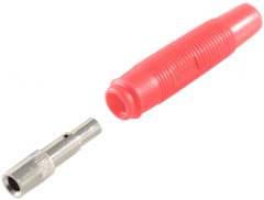 Bananenkupplung l�tbar rot 4mm Labor Einbau - 4mm Sicherheitsbananenkupplung, Labor HiFi