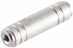 Adapter Klinkenkupplung Stereo 3,5 mm auf Klinkenkupplung Stereo 3,5 mm, Metall Audio - 3,5mm