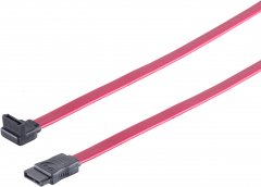 SATA 3Gb/s Verbindungskabel, L-Winkel, rot, 0,3m - SATA 3Gb/s Datenkabel L-Winkel, rot, Festplatte