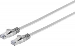 Cat.7 Flachkabel (Slim), PIMF/S-FTP, grau, 2 m, RJ-45, 10-Gbit/s-Netzwerk - 600MHz, 10-Gbit/s, S/FTP