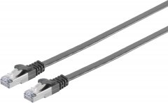 Cat.7 Flachkabel (Slim), PIMF/S-FTP, schwarz, 2 m, RJ-45, 10-Gbit/s-Netzwerk - 600MHz, 10-Gbit/s, S/