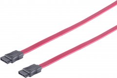 SATA 3Gb/s Verbindungskabel, rot, 0,7m - SATA 3Gb/s Datenkabel, rot, Festplatte SSD, PC intern