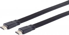 HDMI (A) Stecker - HDMI (A) Stecker verg, UHD, flach 0,5m - HDMI-A Stecker auf HDMI-A Stecker, 4K (