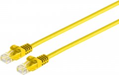 RJ45 Patchkabel CAT 7 Rohkabel UTP gelb 2m - PVC, RJ45 Stecker auf RJ45 Stecker (8P8C), 600 MHz