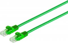 RJ45 Patchkabel CAT 7 Rohkabel UTP grün 1m - PVC, RJ45 Stecker auf RJ45 Stecker (8P8C), 600 MHz