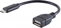 USB-C Adapter, USB-A Buchse, 2.0, OTG, PVC - USB-C Stecker auf USB-A Buchse, OTG, 480 Mbit/s
