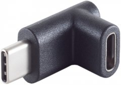 USB-C Adapter 3.1 Gen 2 90� Winkel oben/unten SuperSpeed 10Gbps PVC schwarz - USB-C 3.1 Gen 2, 180�