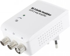 Antennenverst�rker dual 20dB IEC aktiv DVB-T/T2 Signalverst�rker Koaxial - DVB-T/T2, IEC, 20 dB