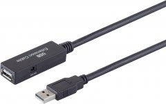 Aktive USB Verl�ngerung, USB 2.0, 480Mbps, 5m - USB-A Stecker auf USB-A Buchse, aktiv, mit