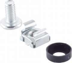 M6 Käfigschrauben-Set, 20 Stück, silber - Stahl Schraube M6, Stahl-Käfigmutter M6 - Stahl, für