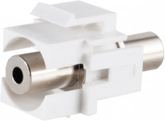 3,5mm Keystone Verbinder, TRS, Klinke, wei� - 3-polig, Metall, Mit dem 3,5mm Keystone Verbinder�