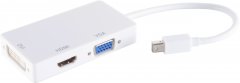 Mini DisplayPort Adapter, HDMI/DVI/VGA, wei� - Mini DisplayPort Stecker, HDMI-A Buchse, 1.1a