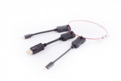 HDMI-A Adapter Set, DP/mDP/USB-C Stecker, 4K60Hz, schwarz - DisplayPort Stecker auf HDMI-A Buchse