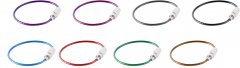 Drahtseil Schraubverschluss 8-teilig farbig Edelstahl Nylon 1,5mm 10 cm - Edelstahl/Nylon, 1,5mm