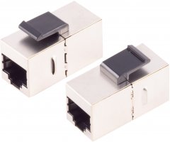 RJ-45 Keystone Verbinder, Cat. 6, STP, 24 St�ck, silber - RJ-45 Buchse auf RJ-45 Buchse, 250 MHz