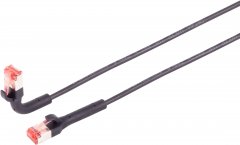 Patchkabel Cat. 6A FlexAngle, U/FTP, schwarz, 5m - ALU Folie kaschiert PIMF (100% dicht), 10GBASE-T