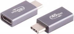 USB-C� Adapter USB4 4.0 Gen 3x2 40Gbps Stecker auf Buchse DP 2.0 PD 240W Metall - USB-C� Stecker