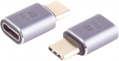 USB-C� 4.0 Adapter Stecker auf Buchse gerade 40 Gbps USB4 Thunderbolt 3/4 Metall - Adapter 8-Pin