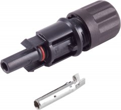 PV4 Buchse 2.5-6mm�, IP68, 1500V, 25 St�ck, schwarz - � 4mm, verzinntes Kupfer, Stiftbuchse