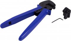 PV4 Crimpzange, Pro, 2.5/4/6mm�, 26-10AWG, blau - PV4 Stiftstecker, ergonomisches Antirutsch Design