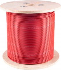 Solarkabel 4mm², H1Z2Z2-K, CPR, bulk, rot, 500m - AC U0/U = 1 kV, verzinntes Kupfer, Rundkabel