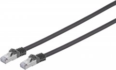 RJ45 Patchkabel, Cat. 7 S/FTP, PUR, schwarz, 3m - PUR (Halogenfrei), RJ45 Stecker auf RJ45 Stecker