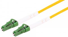 LWL SX Patchkabel LC/LC APC 9/125µ, OS2 gelb, 1m - Simplex, LSZH, OS2 / G.652.D, Singlemode…