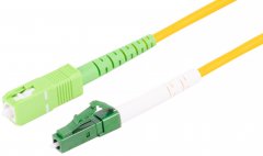 LWL SX Patchkabel LC/SC APC 9/125µ, OS2 gelb, 1m - Simplex, LSZH, OS2 / G.652.D, Singlemode…