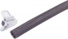 Flex Kabelkanal 19mm Schwarz 3,75 m PET Gewebeschlauch selbstschlie�end inkl. Werkzeug - PET-Nylon,