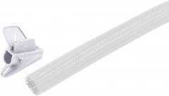Flex Kabelkanal 19mm Weiß 3,75 m PET Gewebeschlauch selbstschließend inkl. Werkzeug - PET-Nylon