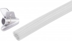 Flex Kabelkanal 25mm Wei� 3,75 m PET Gewebeschlauch selbstschlie�end inkl. Werkzeug - PET-Nylon