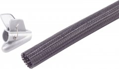 Flex Kabelkanal 25mm Schwarz 7,5 m PET Gewebeschlauch selbstschlie�end inkl. Werkzeug - PET-Nylon