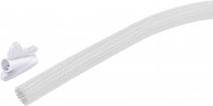 Flex Kabelkanal 13mm Wei� 7,5 m PET Gewebeschlauch selbstschlie�end inkl. Werkzeug - PET-Nylon