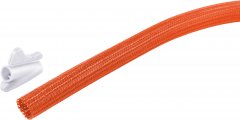 Flex Kabelkanal 13mm Orange 7,5 m PET Gewebeschlauch selbstschließend inkl. Werkzeug - PET-Nylon