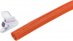 Flex Kabelkanal 19mm Orange 7,5 m PET Gewebeschlauch selbstschließend inkl. Werkzeug - PET-Nylon