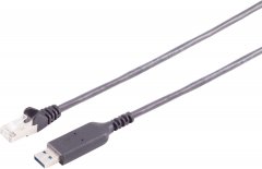 USB-A LAN Adapterkabel Cat5E 1Gbps 1000Base-T Plug Play schwarz 1m - USB-A auf RJ45, Cat5E, 1Gbps
