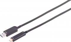 AOC USB-A auf USB-C Adapterkabel Glasfaser USB 3.2 10Gbit/s aktiv optisch richtungsgebunden 30 m