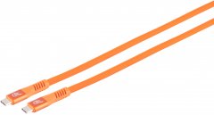 USB-C® 100W PD Ladekabel USB 3.2 orange 4m Laptop Tablet langes Kabel - USB-C 240W PD EPR