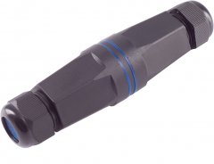 Outdoor Verbindergeh�use f�r Keystones, IP68, schwarz - f�r bis zu 1 Keystone Modul, 3mm bis 8mm