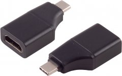 USB-C auf HDMI Adapter 4K UHD 60Hz slim schwarz aktiv DP Alt Mode Notebook Tablet - Adapter 8-Pin
