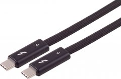 USB-C® Verbindungskabel Thunderbolt 5 120Gbps PD 240W DP 2.1 PCIe 4.0 schwarz 2m - Thunderbolt 5