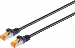 Patchkabel Cat. 6A Outdoor, S/FTP, schwarz, 3m - RJ-45 Stecker auf RJ-45 Stecker, 500 MHz - S/FTP