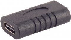 USB-C Verbinder Buchse auf Buchse 3.1 Gen 2 SuperSpeed 10Gbps PVC schwarz - USB-C 3.1 Gen 2, 180�