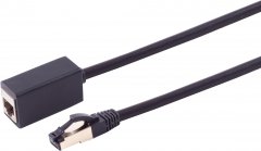 RJ45 Verl�ngerung, Cat. 8.1, LSZH, schwarz, 2m - LSZH (Halogenfrei), RJ-45 Stecker auf RJ-45 Buchse